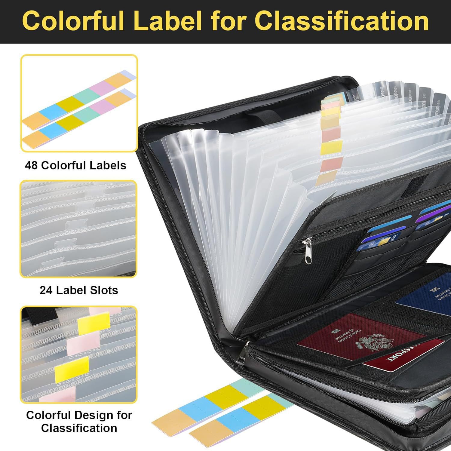 13 Pocket Expanding File Folde - Expandable Accordion File Folder 13 Pockets recension och pris