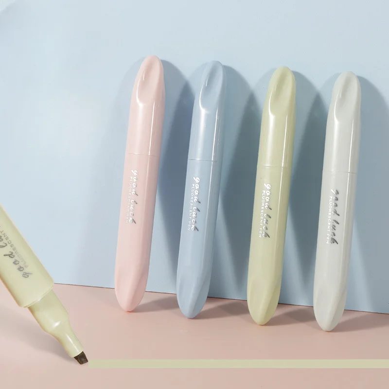 4Pcs Morandi Gradient Dual Tip - Pastel Highlighter Set Double Ended recension och pris